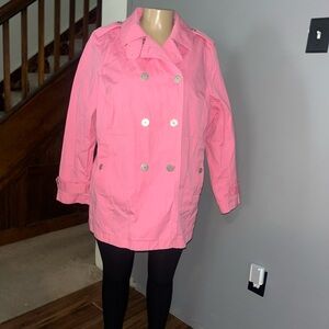 Tommy H. Pink Double-Breasted trench coat - 2X